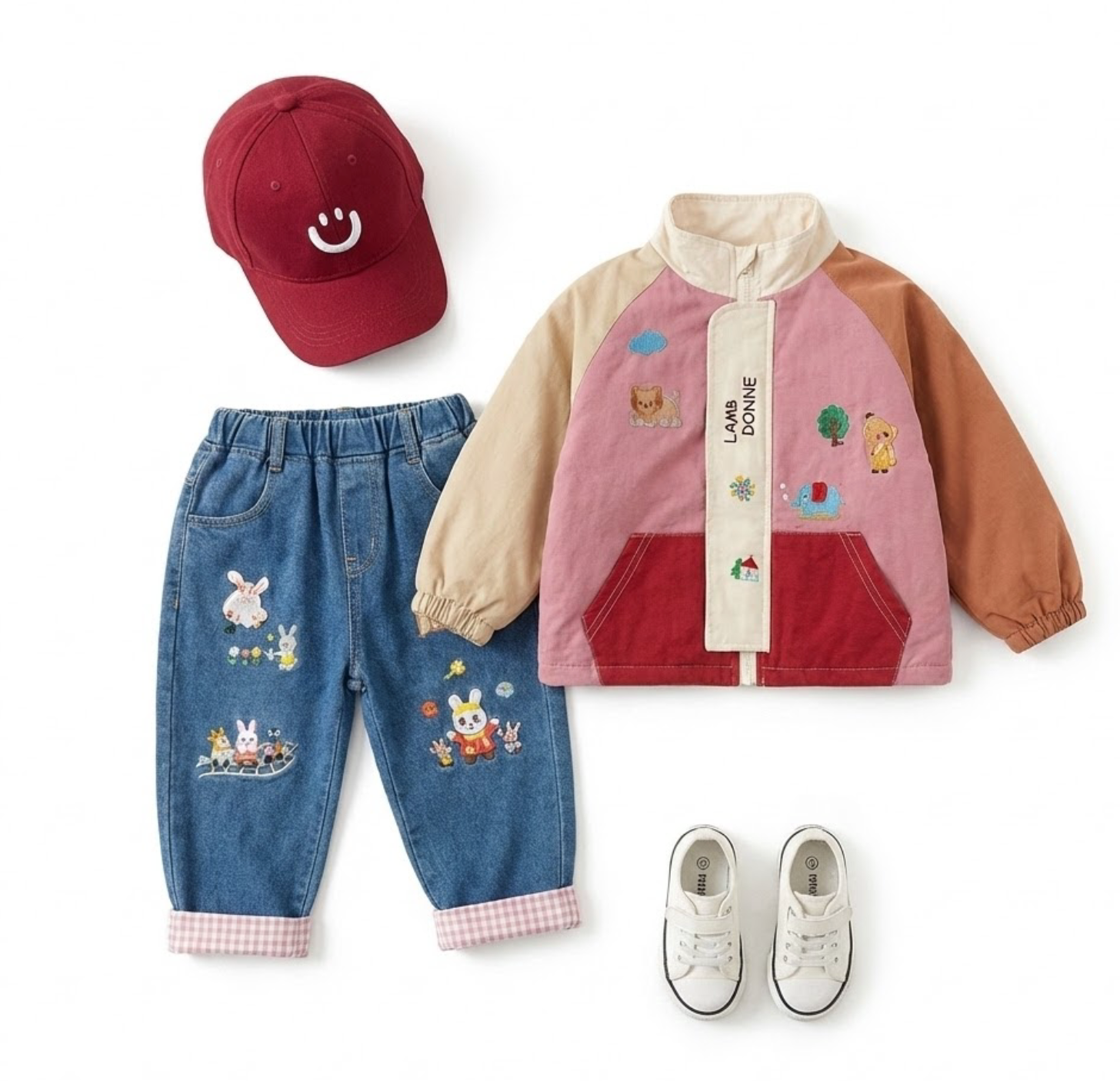 Outfit flat lay display